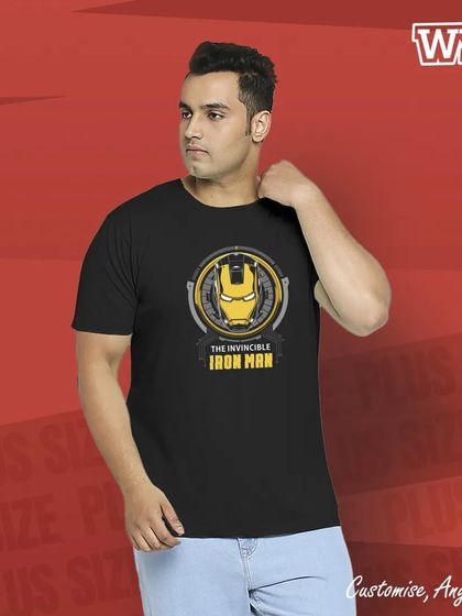 An official Marvel Iron Man t-shirt available in plus sizes. You don't have to compromise on your fandom because of size.
