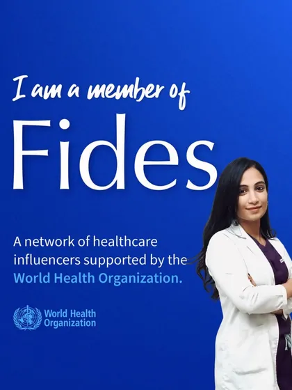 I am honored to be a member of Fides, a network of healthcare influencers supported by the World Health Organization. In an online world full of misinformation, I am committed to providing credible, science-based dermatological advice that you can trust.