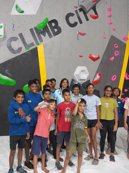A group of happy and tired climbers after a successful competition. I am so proud of every single participant who showed up and crushed it.