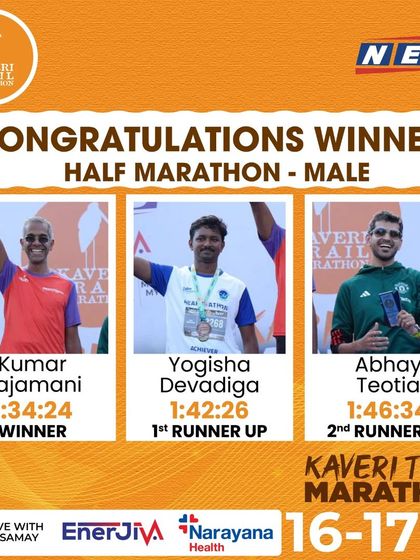 A huge round of applause for our Half Marathon male champions. Your perseverance and speed on the trail were inspiring to watch.