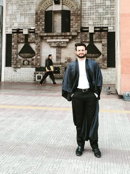 Confidence in the face of a challenge is key. This is me at the Delhi High Court, ready to be the voice and shield my clients need for their legal battles.
