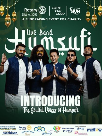 The poster for a special fundraising event in Jodhpur, hosted by the Rotary Clubs. Music for a noble cause is always close to our hearts.