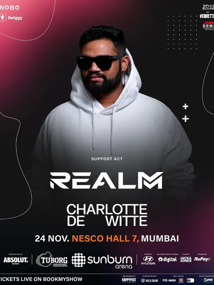 My support act announcement for the Charlotte de Witte show in Mumbai. The clean, minimalist design puts the focus on the legendary headliner and my role in the event.