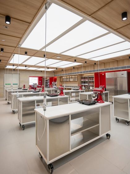 Our kitchens are designed with bright, even lighting to ensure precision work can be done comfortably.