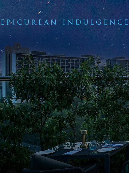 Epicurean indulgence awaits at Nakshatra, where you can dine with a view of the city under a starry night sky.