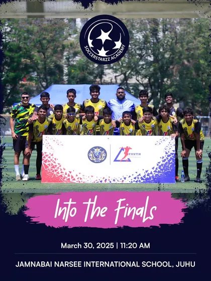 We made it to the finals! A graphic announcing our U-15 team's entry into the finals, a result of months of hard work, patience, and perseverance.
