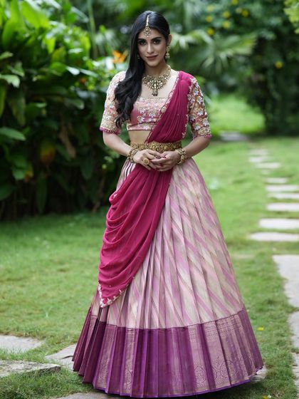 Maya Designer Studio - Custom Bridal & Occasion Wear Modern Half Sarees (Langa Voni) photo 25