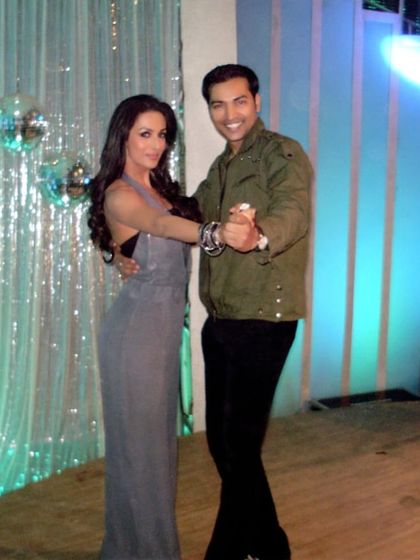 A candid dance moment on set. These experiences have provided me with invaluable knowledge about performance and choreography, which I pass on to all my students.