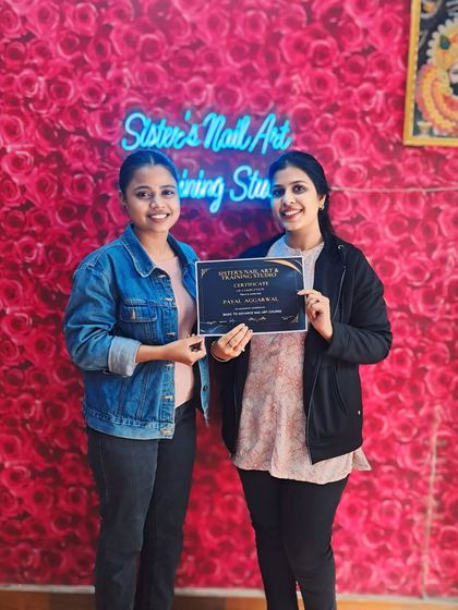 Congratulations to Payal for completing her nail art certification with us. It's always a pleasure to teach passionate and dedicated students like her.