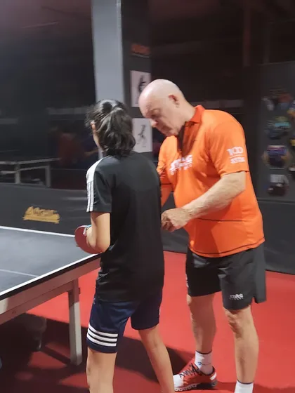 Swedish Olympian Coach Jan Berner providing one-on-one technical correction during our high-performance camp.