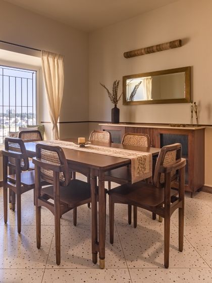 A collection of pieces from various other home projects. This includes the Avani sofa, Kaira four-poster bed, custom single beds for a kid's room, and the Madhu dining chairs, demonstrating our versatility across different styles and client requirements.