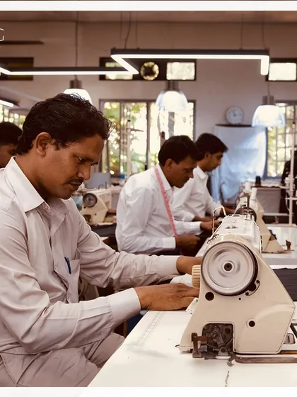 Every garment begins with skilled hands and a dedication to the craft. This is a glimpse into my workshop, where every stitch is part of a larger story of quality, precision, and sartorial heritage.