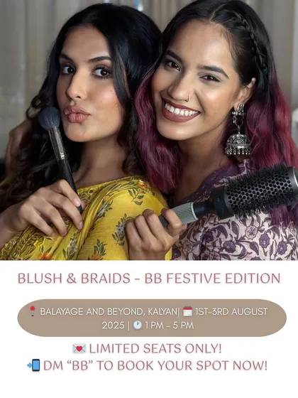 Ready to book your spot? This graphic for my Blush & Braids festive edition gives you all the details on dates, location, and how to join the fun.