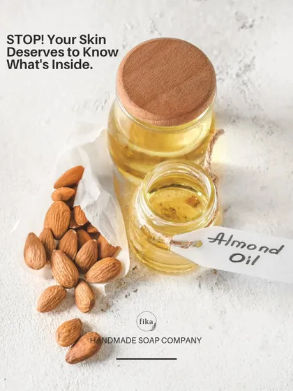 Stop. Your skin deserves to know what's inside. I believe in transparency, which is why I focus on pure, natural ingredients like this cold-pressed almond oil. No fillers, no harsh chemicals, just pure goodness.