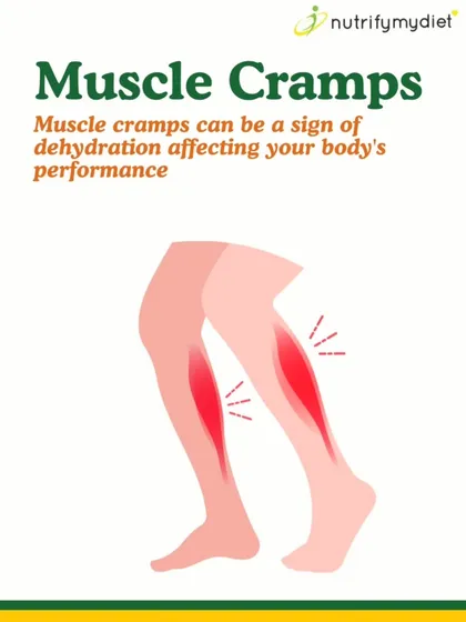 Muscle cramps are a common sign of dehydration and can significantly affect your performance. Proper fluid intake is key to preventing them.