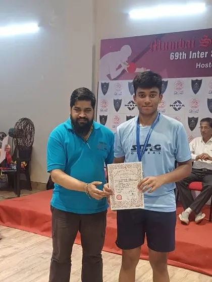 Our players Bhoomi, Akanksh, and Daksh with their awards from the MSSA 2024 season tournament, including Gold and Silver medals in the U-16 event.