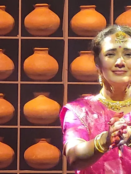 Divya Goswami's moving performance in 'AQEEDAT', a Kathak piece I curated for Serendipity. The pot installation was also part of my curation, weaving in the work of local Goan potters.