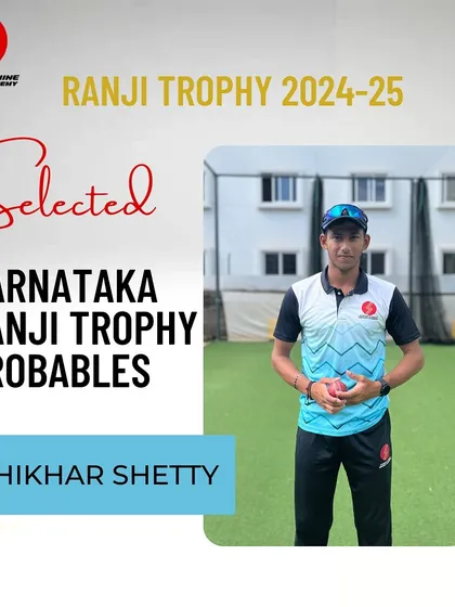 The big league! My shining star, Shikhar Shetty, has been selected for the Ranji Trophy probables. Keep making us proud.