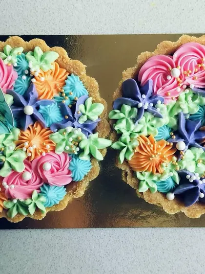 These Chocolate Buttercream Tartlets are almost too pretty to eat. I decorate them with colorful buttercream flowers and edible butterflies to add a touch of magic to your celebrations.