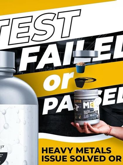 Thumbnail for the re-test results of MuscleBlaze Biozyme, checking if the heavy metals issue was solved.