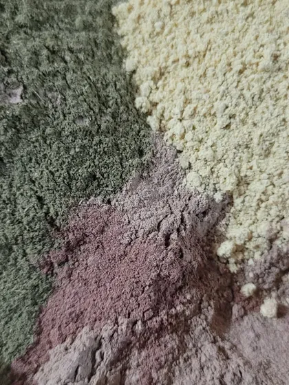 A blend of potent powders for my Herbal Hair Pack. This mix of natural herbs is designed to be made into a paste to deeply condition the hair, strengthen roots, and promote a healthy scalp.
