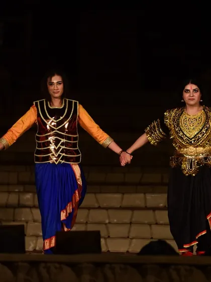 My talented student Nidhi playing the challenging role of Duryodhana. It is incredibly rewarding to see my students embody such complex characters with conviction and skill.