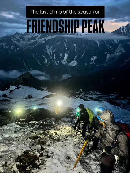 A dramatic night ascent on Friendship Peak (5,289M) in Manali. This peak is a fantastic introduction to expedition-style climbing in Himachal.