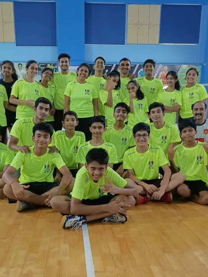 The full squad from our 2022 summer camp. This group includes players from our kids, teens, and adult badminton coaching batches, all training together under one roof.