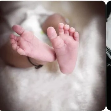 Another angle of those precious newborn feet, a memory to cherish.