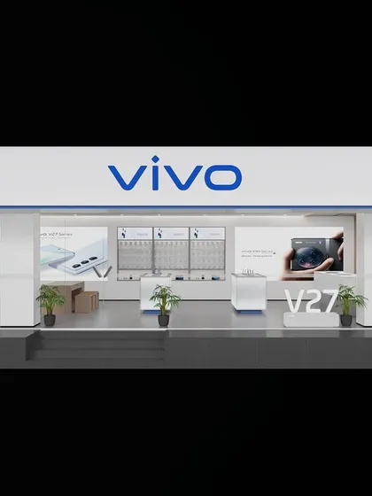 The facade design for a wider format retail store. This demonstrates our ability to adapt a core brand design to different plot sizes and locations while maintaining a consistent identity.