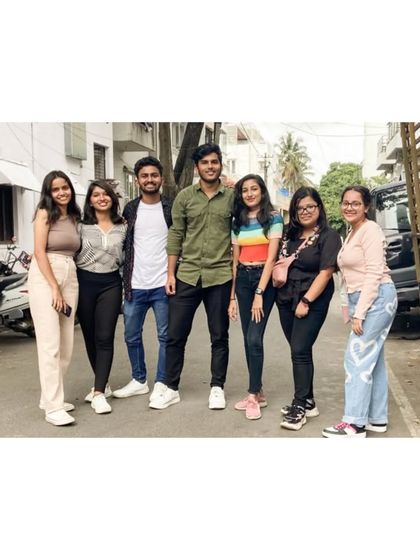 The whole gang together during our food street tour.