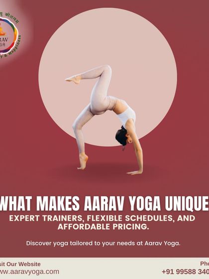 What makes our approach unique? We combine expert trainers, flexible schedules, and affordable pricing to create a yoga experience tailored to your specific needs. This graphic highlights an advanced pose, showing the aspirational path we guide our clients on.