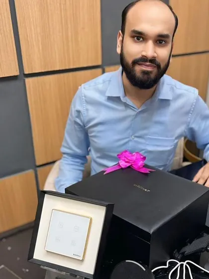 We were excited to gift our state-of-the-art WiFi Keypads to one of the top interior designers from Gurgaon, Mr. Kartik Jain of Matter of Space.