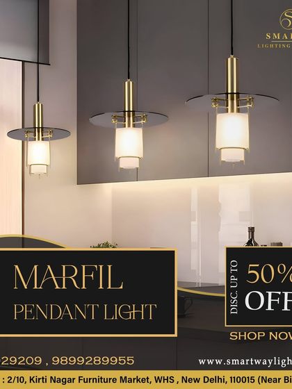 The Marfil Pendant Light is a sophisticated choice for a kitchen or dining area. The combination of glass and metal gives it a refined, elegant look.