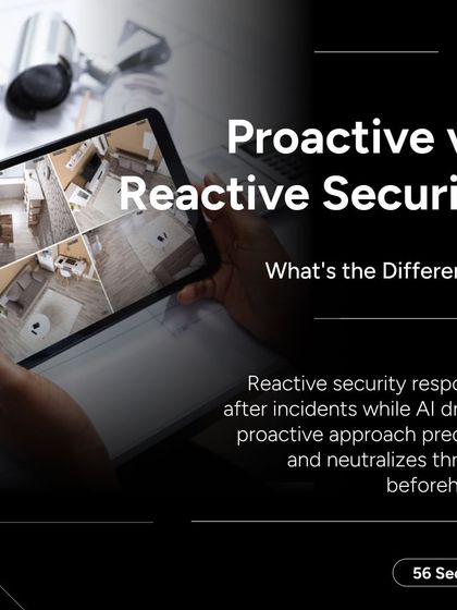 This graphic illustrates the fundamental difference between proactive and reactive security. While reactive systems respond after an incident, our AI-driven proactive approach predicts and helps neutralize threats beforehand.