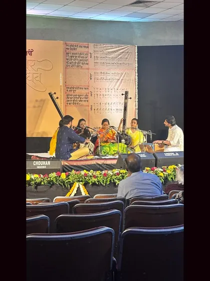 A view from the audience during our performance at the Pt. Kumar Gandharva centenary celebrations.