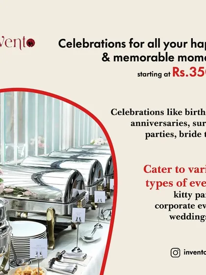 I cater to all your happy and memorable moments, with packages starting at Rs. 3500. This is perfect for birthdays, anniversaries, surprise parties, and even corporate events.