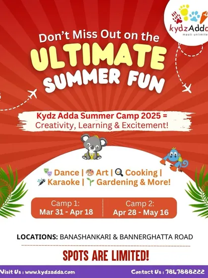 A poster urging parents not to miss out on the ultimate summer fun, listing the variety of activities and camp dates.