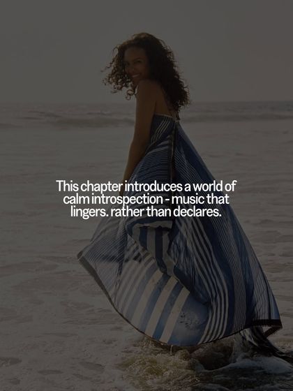 A visual for 'Chapter I', describing it as calm, introspective music that lingers.