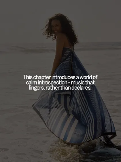 A visual for 'Chapter I', describing it as calm, introspective music that lingers.