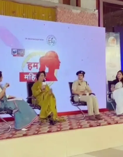 Engaged in a panel discussion on women's issues. Sharing the stage with other leaders allows for a rich exchange of ideas and strategies for empowerment.