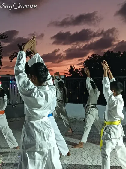 There's something special about training under the open sky. We practice our forms together as the sun sets, building focus and discipline in a beautiful, calming environment. These moments of shared practice strengthen our karate community.