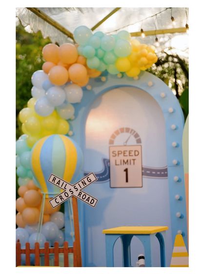 Another shot of the railroad crossing detail, showcasing the creative props we use to build our themed worlds.