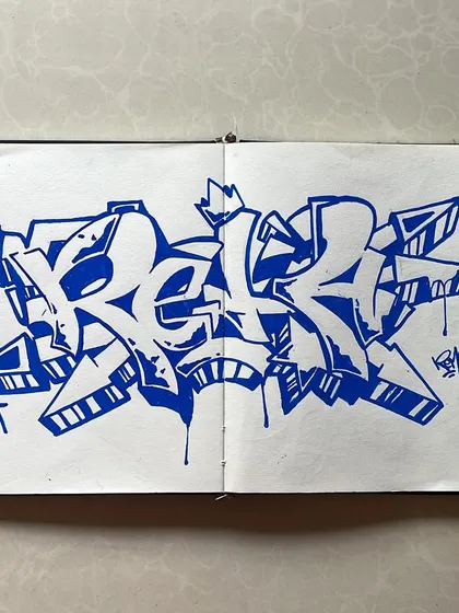 A lettering exchange done in my blackbook, blending English letters with Devnagri script. This is a raw example of my 'masala flow' style, showing the foundation of my custom typography work before it even hits a screen.