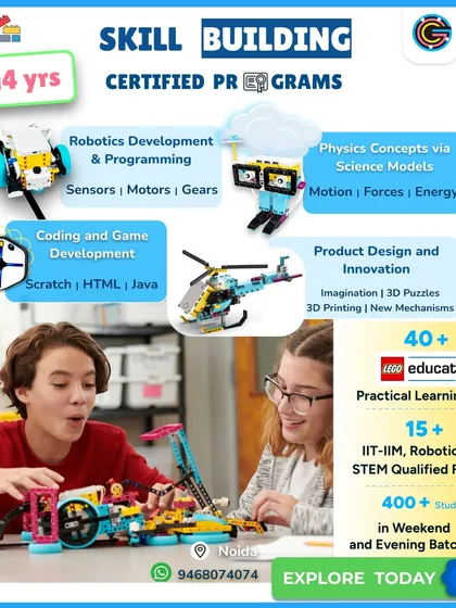 We offer certified, skill-building programs for kids aged 4-14. Our curriculum covers everything from robotics and programming with sensors and motors to game development with Scratch and Java, and even product design with 3D printing.