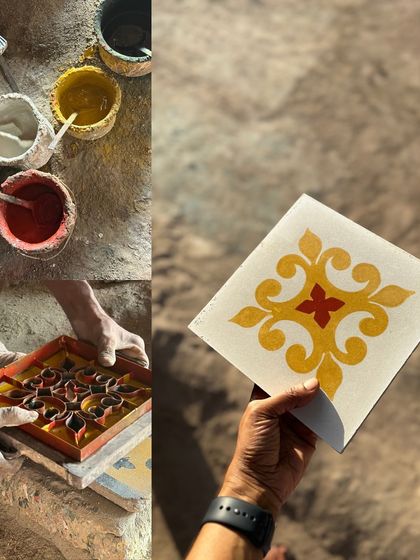 Sometimes the work happens outside the studio. This month, I spent time in Chettinad, collecting impressions of tiles and history. This quiet noticing is what fills the well I draw from.