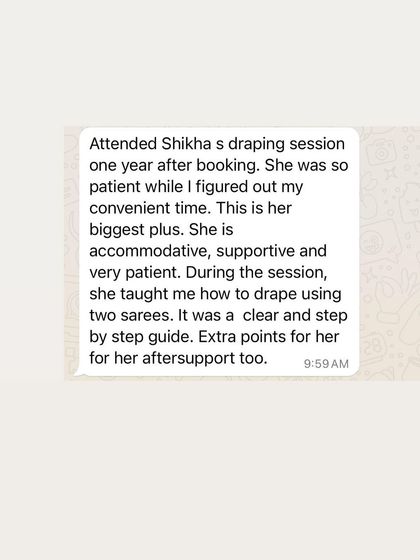 Shikha Agarwal - Personal Saree Draping Classes Words from My Wonderful Students photo 25