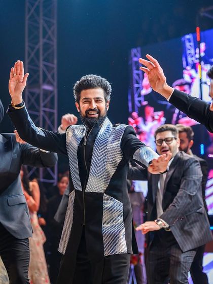 The groom leading his squad in a power-packed performance. Their energy and synchronization were on point.