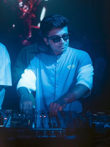 Another look at me working the mixer, deep in concentration.