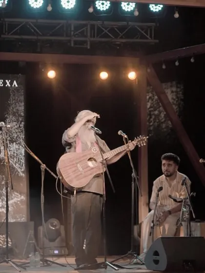 A truly surreal moment from last year when I opened for the legendary band Indian Ocean. Rahul Ram from the band picked up my guitar and started playing. I was completely starstruck, a moment I'll never forget.